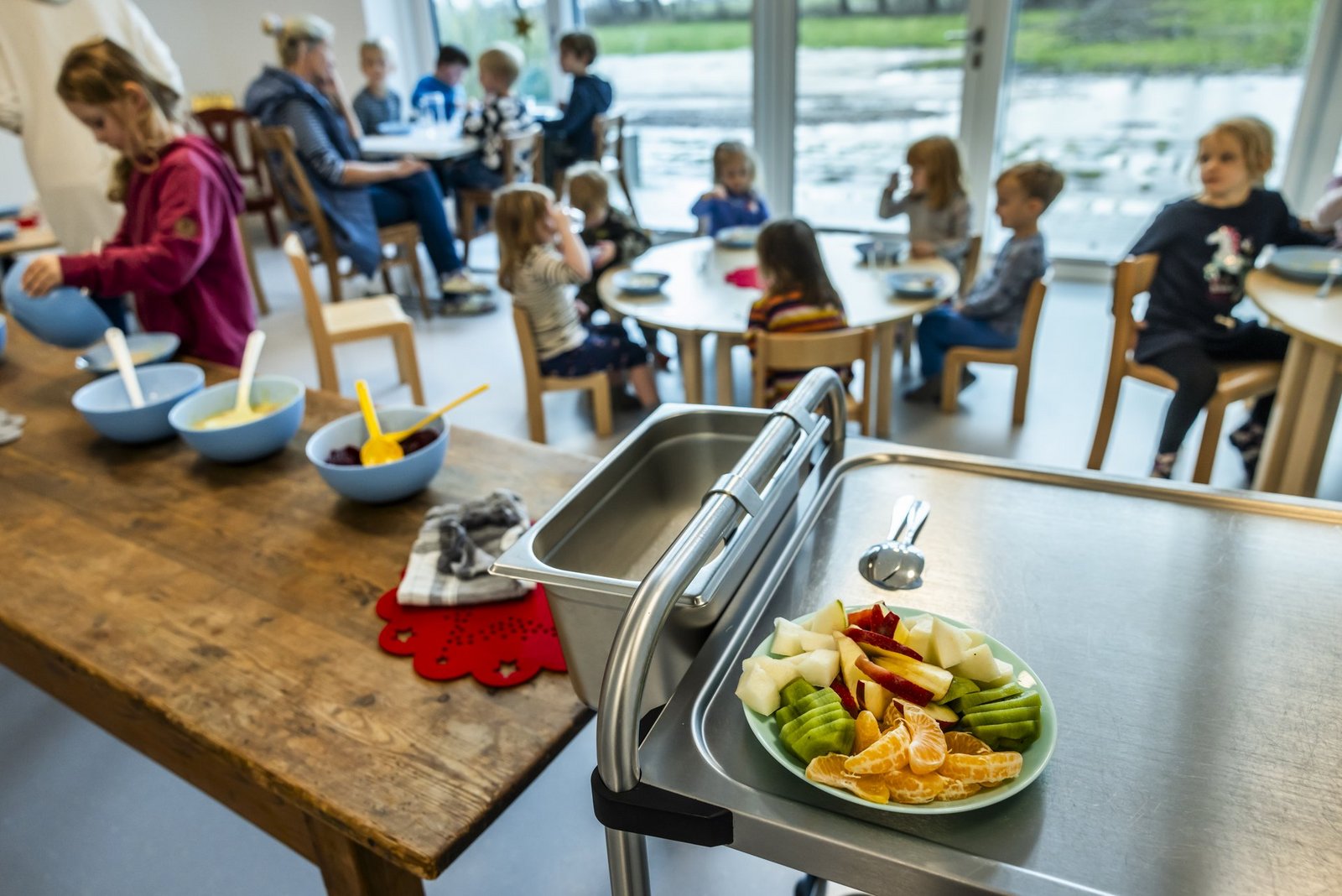 Kita Nordwind. Hier finanziert die Bürgerstiftung des Bürgerwindparks das Mittagessen für alle 46 Kinder. © Rolf Schulten.